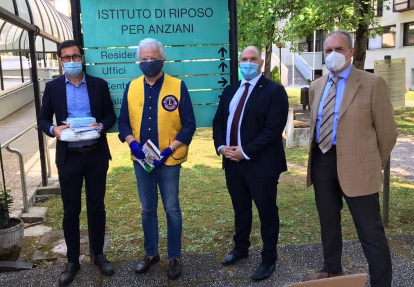 Il Lions Club Padova Graticolato Romano e il Distretto 108TA3 donano materiale anti-Covid ad Altavita Ira – Padova