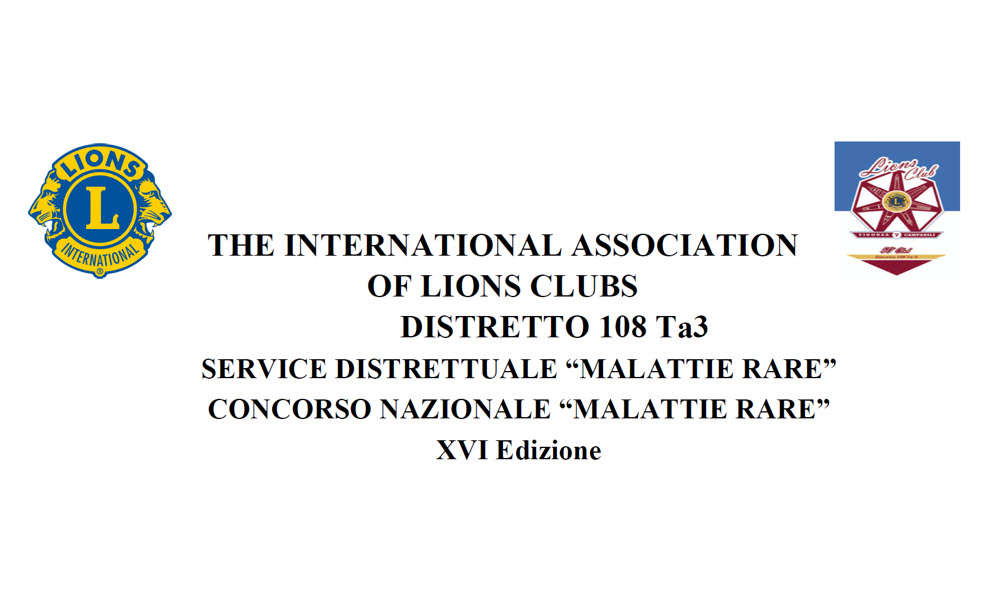SERVICE CONCORSO NAZIONALE “MALATTIE RARE”
